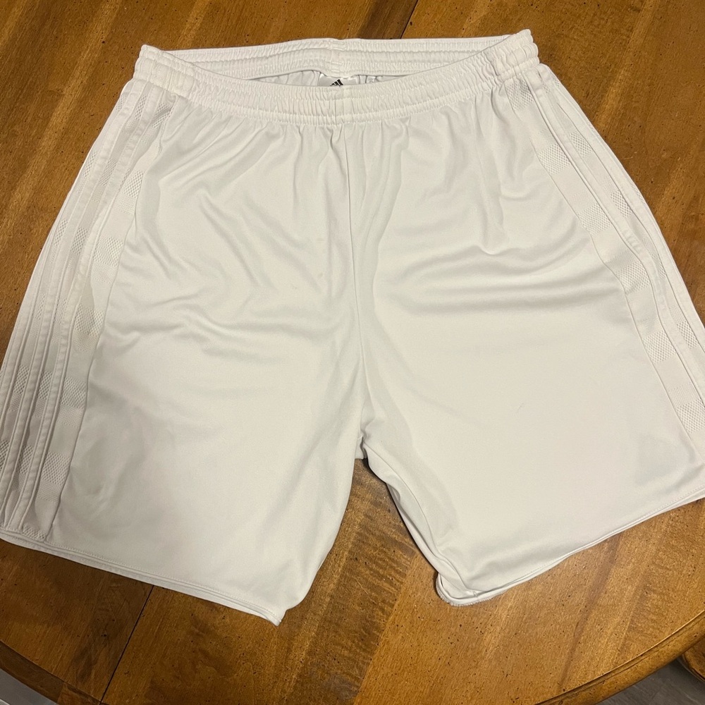 adidas White Men's Athletic Shorts